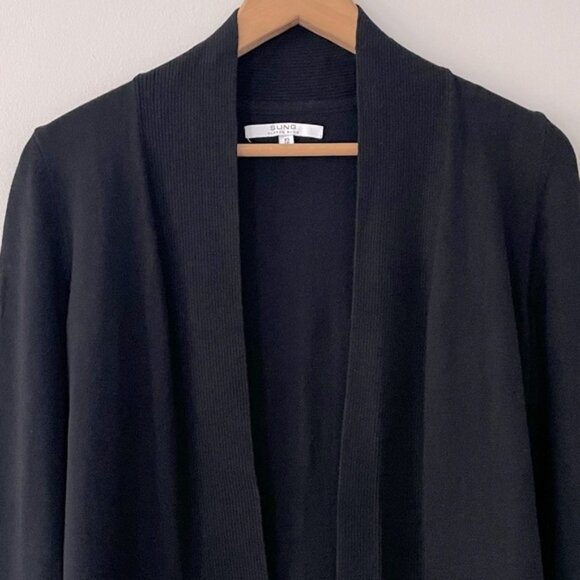Alfred Sung Black Open Front Cardigan Sweater Size XS bin 4A - Picture 4 of 6